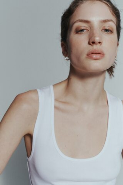 Хлопковый топ без рукавов - H&M