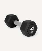 Гантель гексагональная STARFIT DB-301PRO 4 кг, обрезиненная, черный, пара
