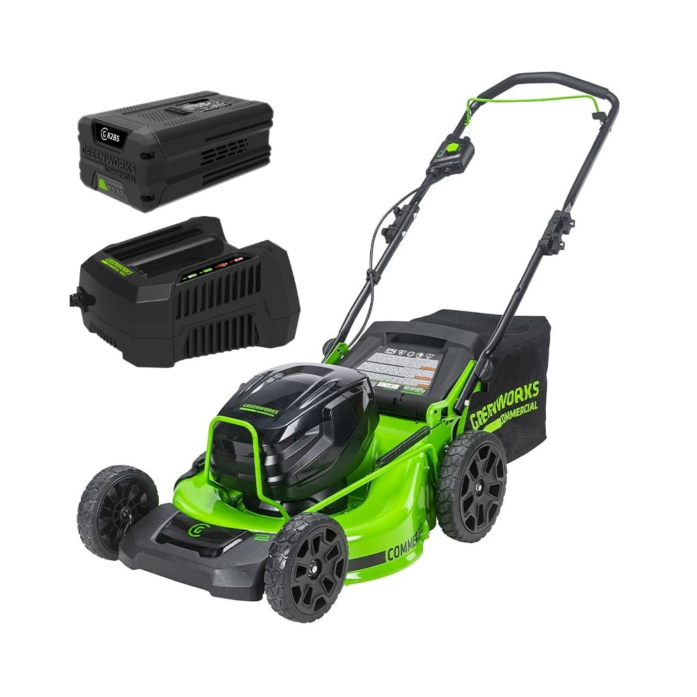 Газонокосилка аккумуляторная Greenworks GC82HPLM51, 82V, 51 см, бесщеточная, с 1хАКБ 5 Ач и ЗУ (2518907UB)
