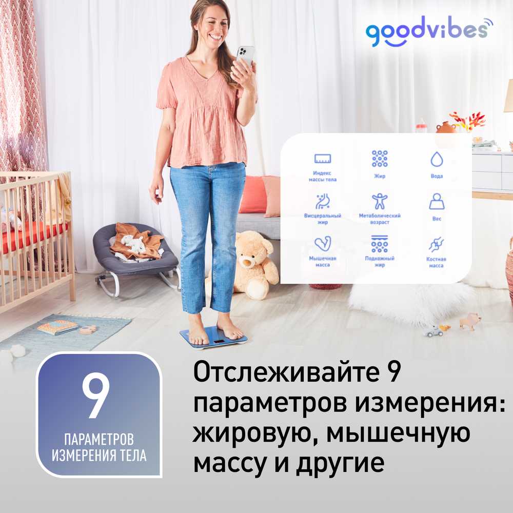 Умные весы Tefal Goodvibes Essential BM9610S1