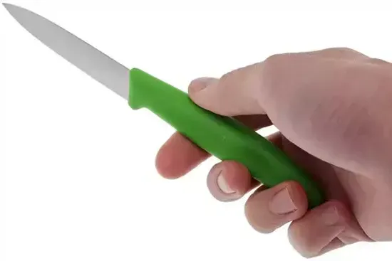 Кухонный нож Victorinox для резки и чистки зелёный, лезвие 8 см