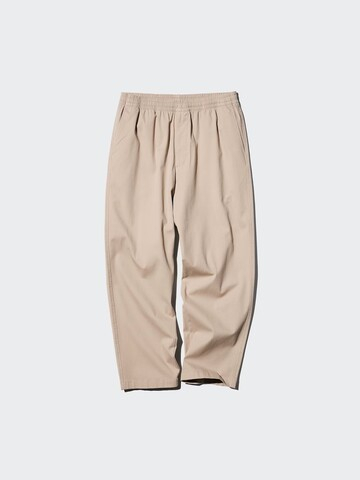 UNIQLO ЭЛАСТИЧНЫЕ БРЮКИ ДЛИНОЙ ДО ЩИКОЛОТКИ, БЕЖЕВЫЙ