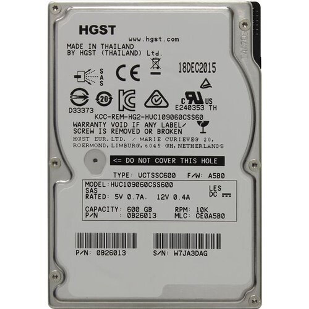 Жесткий диск Hitachi HGST TRAVELSTAR C10K900 600GB HUC109060CSS600