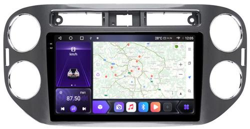 Магнитола для Volkswagen Tiguan 2011-2017 (рамка серая) - Kuberg OL-9908-2 QLed+2K, Android 12, Быстрая, CarPlay, 4G SIM-слот