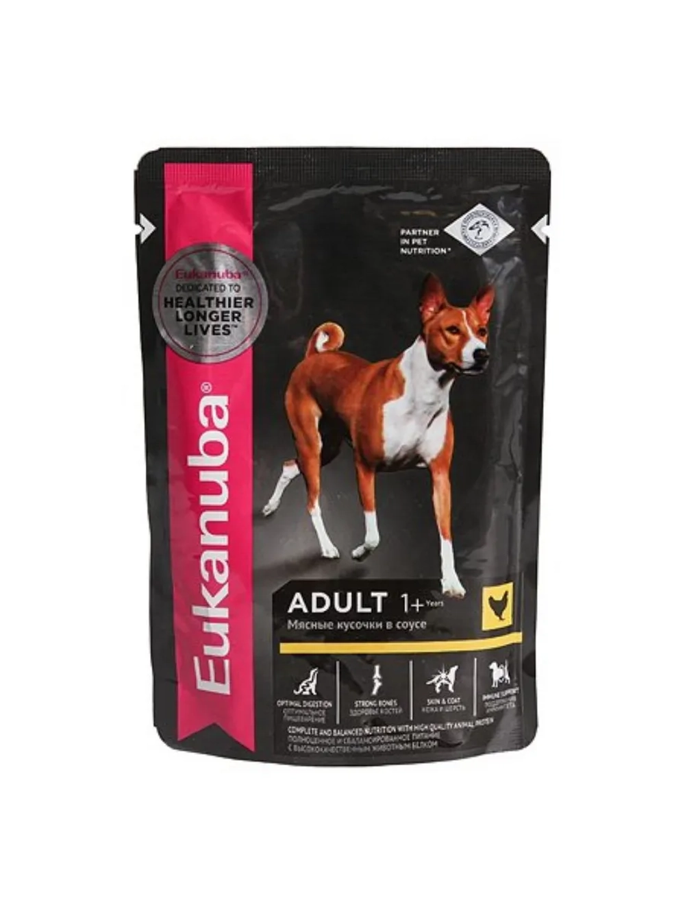EUK Dog пауч 100г*6шт Для собак (Говядина, курица, ягненок)