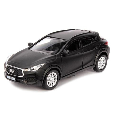Модель ин. мет. "Infiniti QX30 матовый" 12см, открыв.двери, черный в коробка QX30-12MAT-BK (Технопарк)