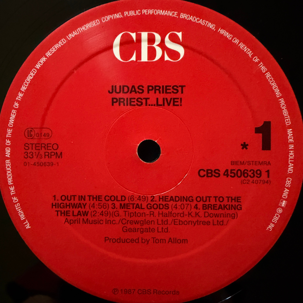 Judas Priest ‎– Priest...Live! 2LP (Голландия 1987г.)