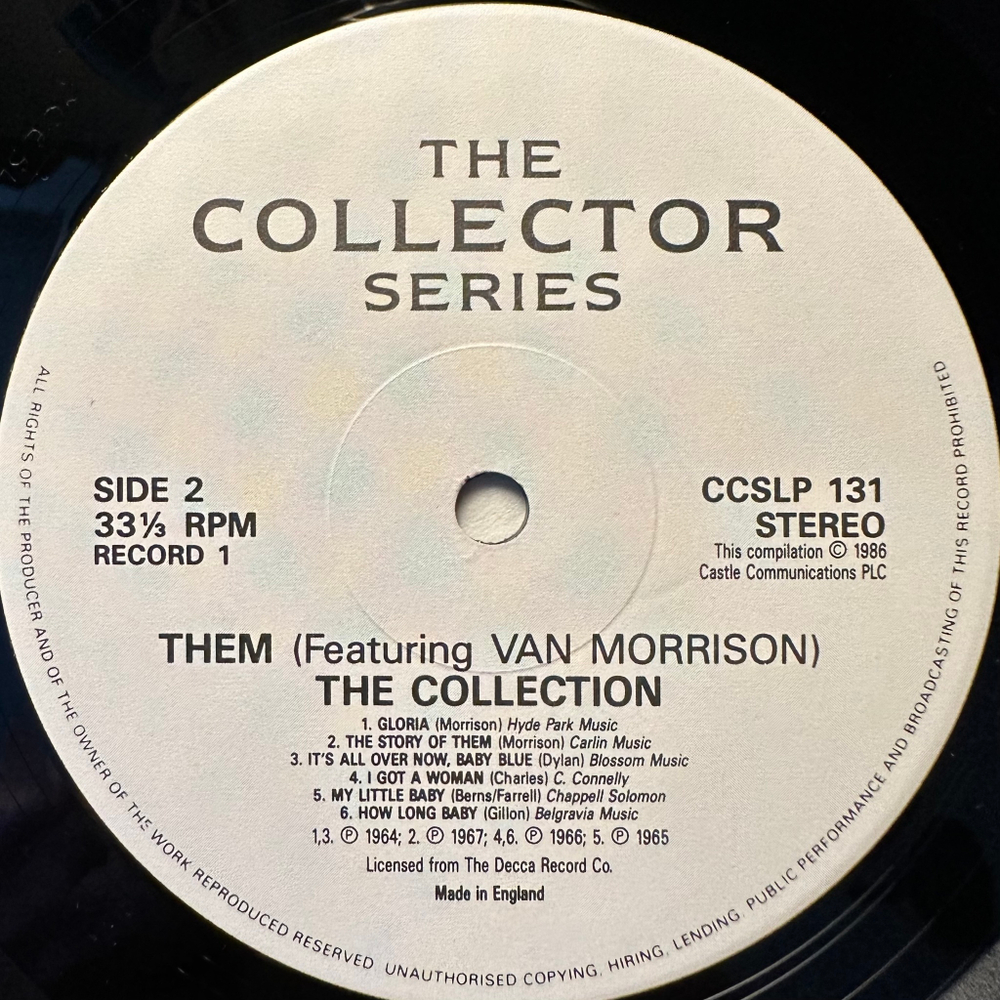 Them Featuring Van Morrison - The Collection 2LP (Англия 1986г.)