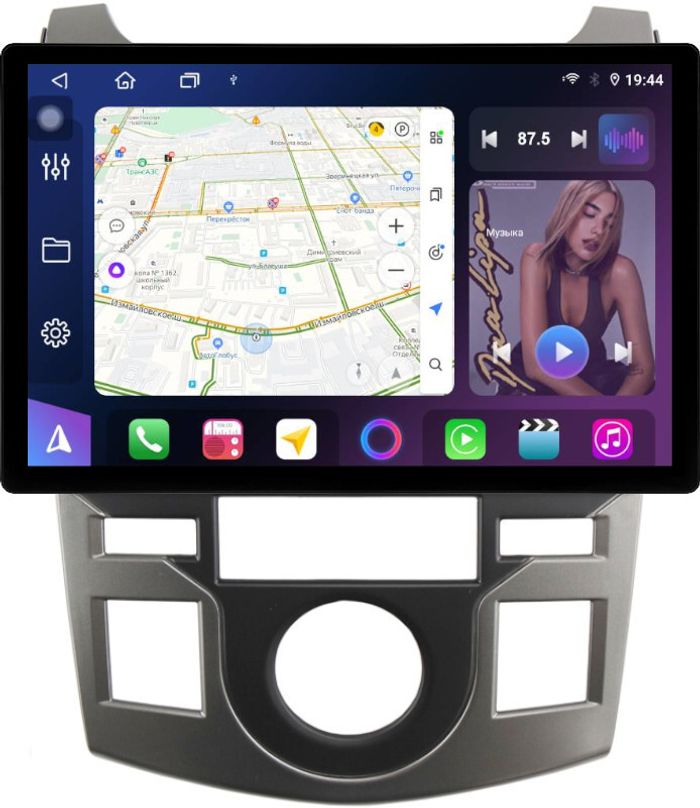Магнитола для KIA Cerato 2 Koup 2008-2013 (купе) - FarCar BX877 монитор 13" 2K QLED на Android 13, Быстрая, CarPlay, 4G SIM-слот