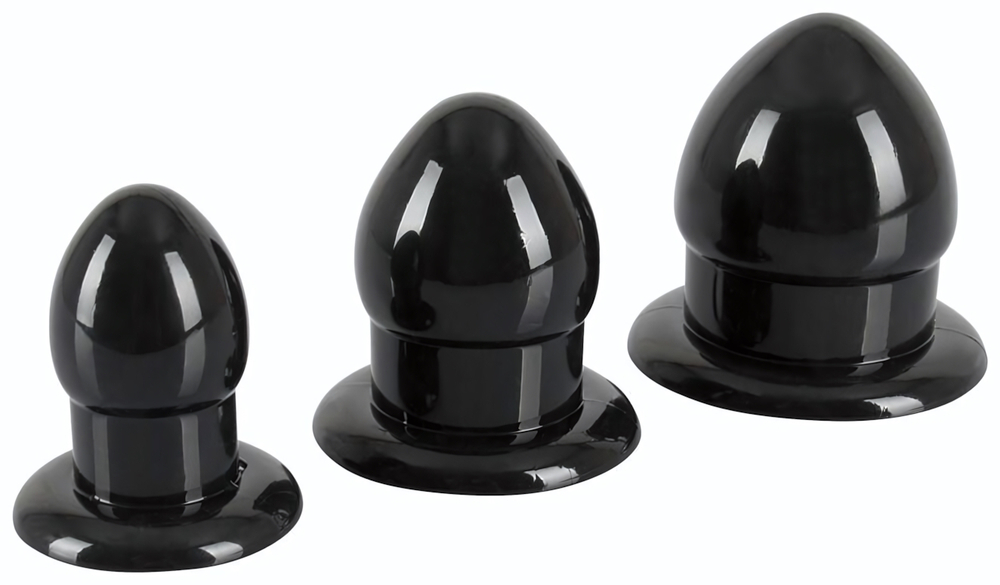 Набор растягивающих анальный вход пробок Anal Stretching Plug Kit (Цвет: черный)