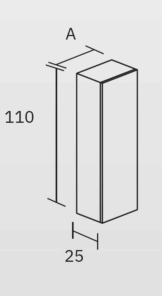 Пенал для ванной 35x25x110  XCN.110.035.V матовая мята
