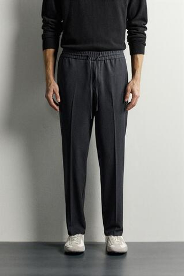 ZARA БРЮКИ-ДЖОГГЕРЫ КОМФОРТНОЙ ПОСАДКИ, МАРЕНГО МЕЛАНЖ