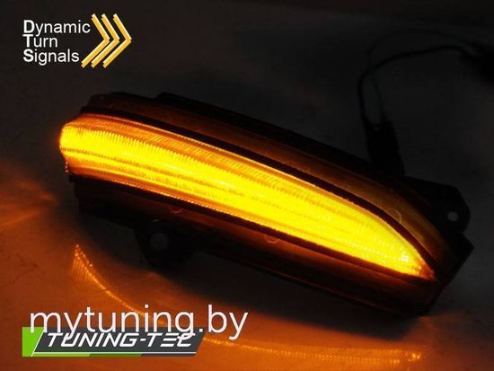 Повторители указателей поворота в зеркала для Ford Mondeo V (14-18) LED динамические темные