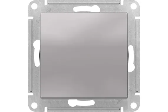Выключатель Systeme Electric ATLASDESIGN 1-клавишный алюминий 36438