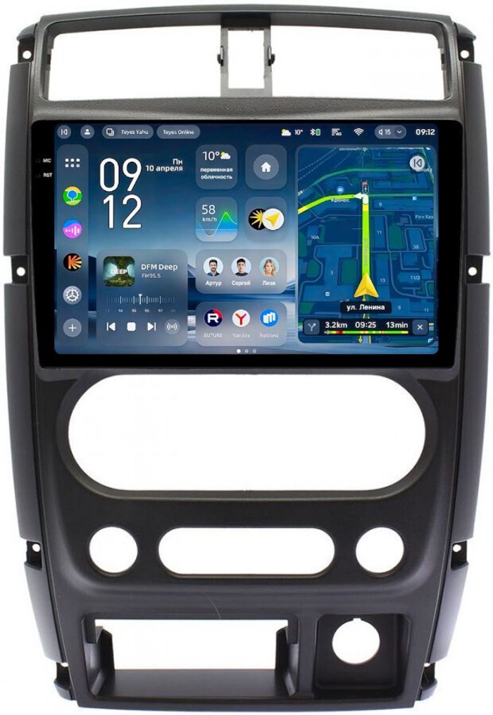 Магнитола для Suzuki Jimny 3 2005-2018 - Teyes CC4-PRO монитор 9.5" 2K QLED на Android 13, Быстрейшая, Snapdragon 778G, ИИ, CarPlay, DSP, 4G SIM-слот