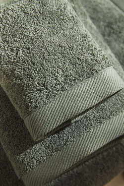 ZARA HOME ХЛОПКОВОЕ ПОЛОТЕНЦЕ, ХАКИ