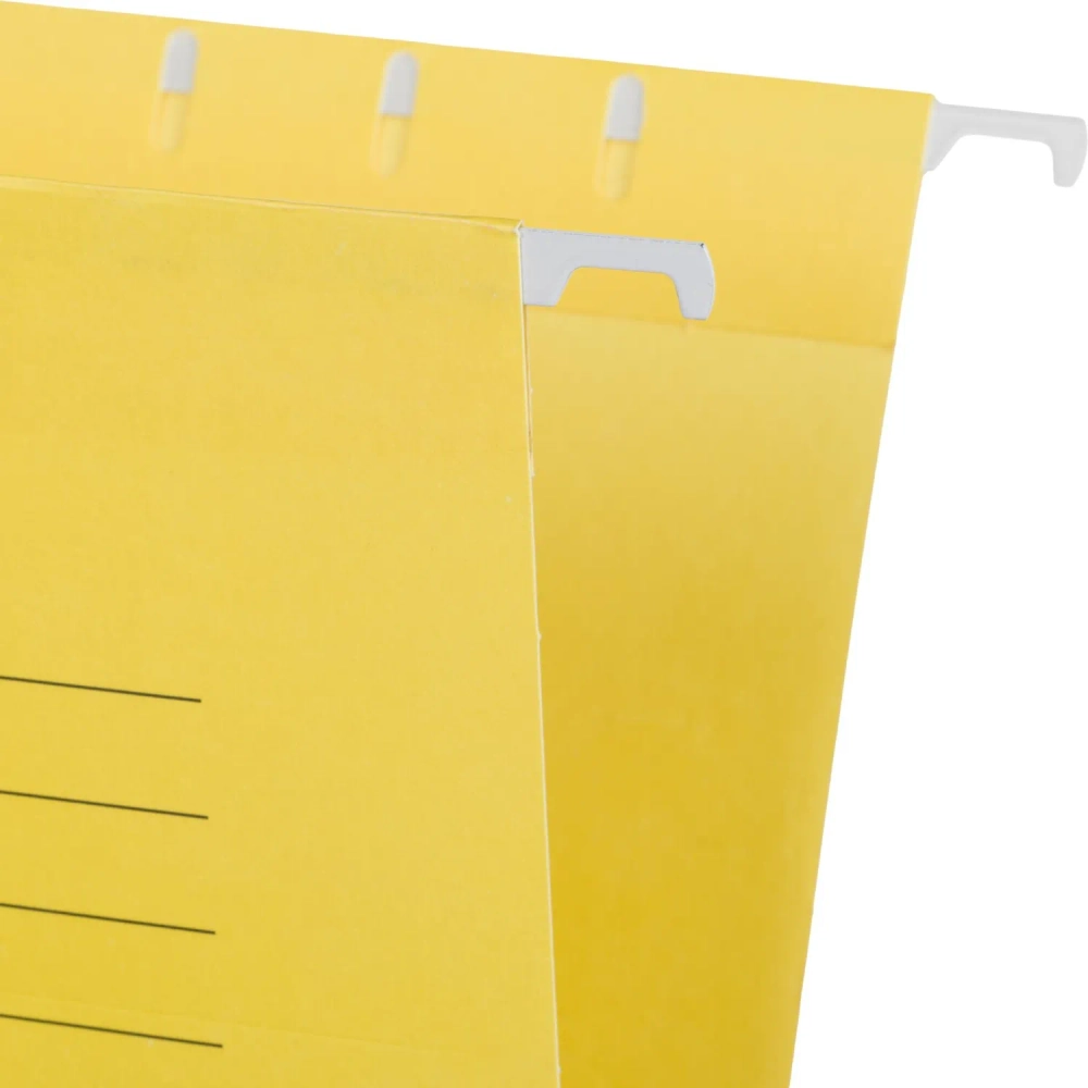 Папка подвесная Attache Foolscap, картон желтый, до 200л., 5шт/уп