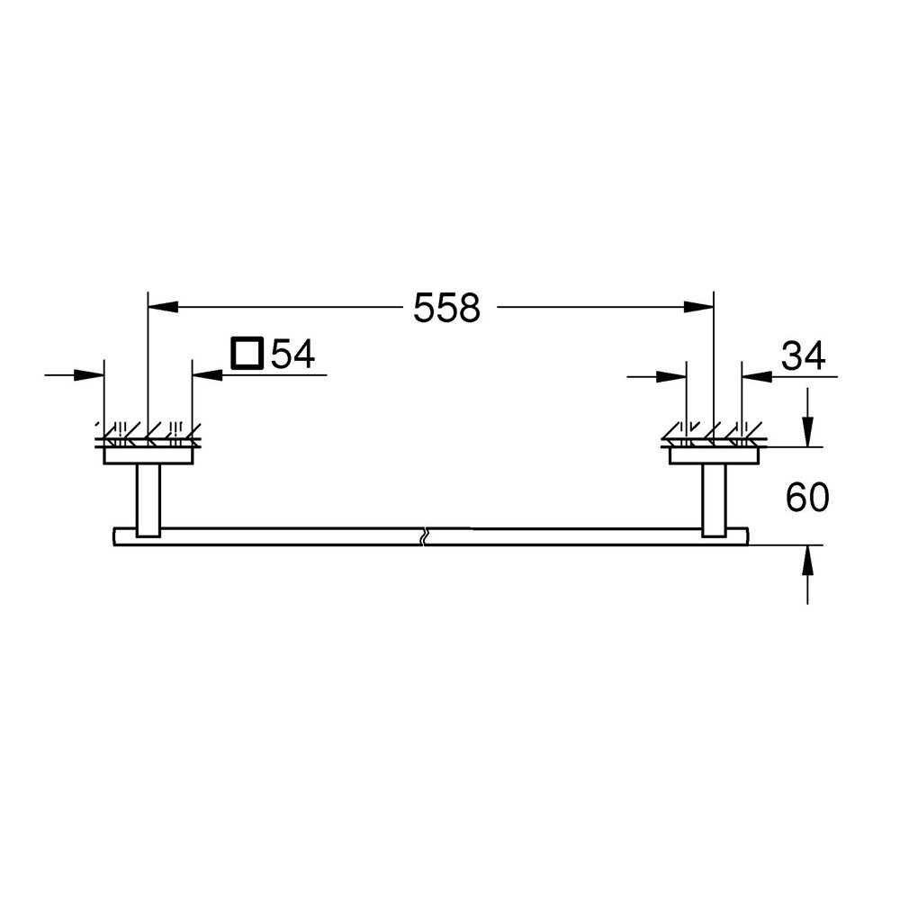 Держатель для полотенца GROHE Start Cube 600 мм (41089000)