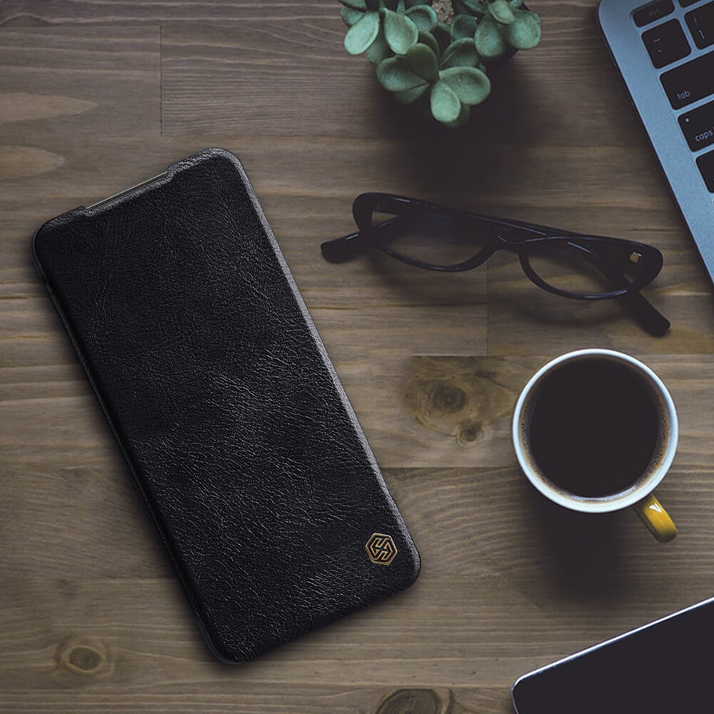 Кожаный чехол-книжка Nillkin Leather Qin для Xiaomi Poco X3 NFC / X3 Pro