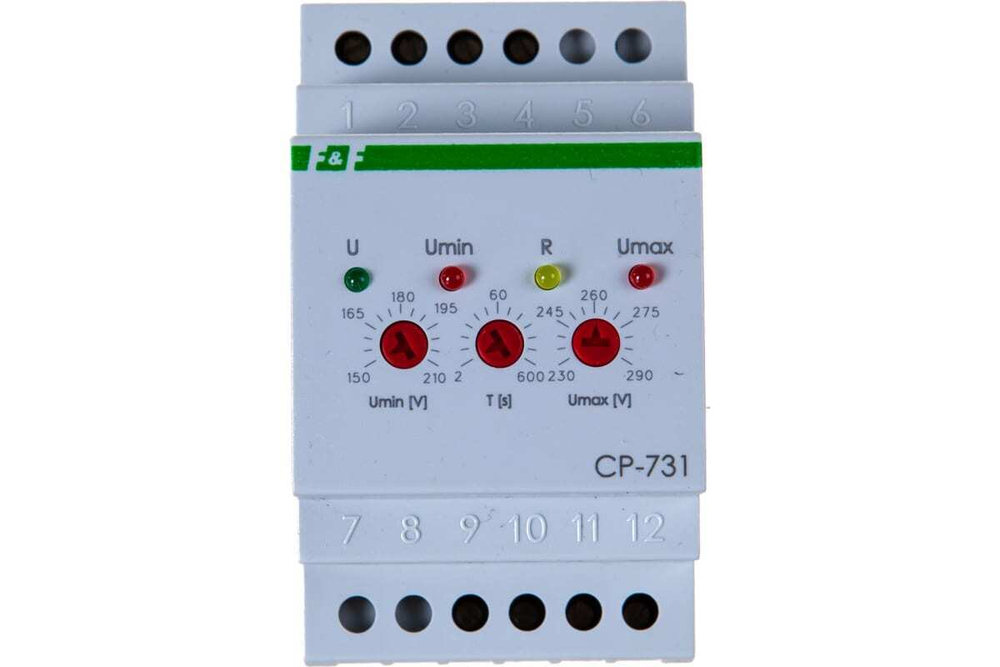 Реле контроля напряжения CP-731 3-фазн. 3х400/230+N 2х8А 1Z 1R IP20 с сигнализацией о нарушении режимов