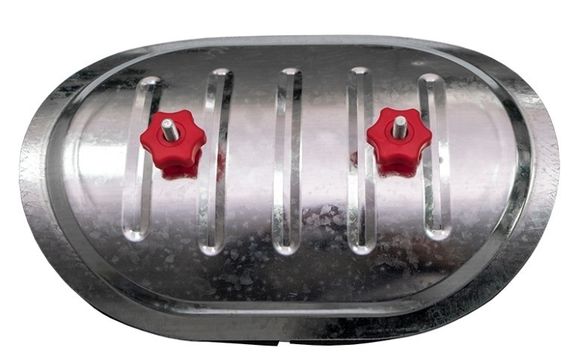 Лючок CAD 400х300/D400 мм (Red) для круглых воздуховодов, ревизионный накладной