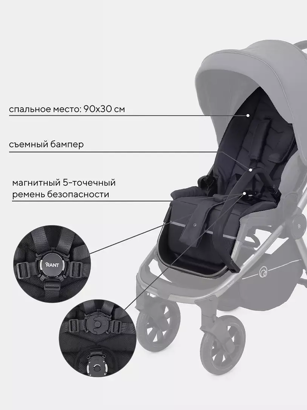 Коляска детская RANT "FLEX PRO" (3в1) RA075