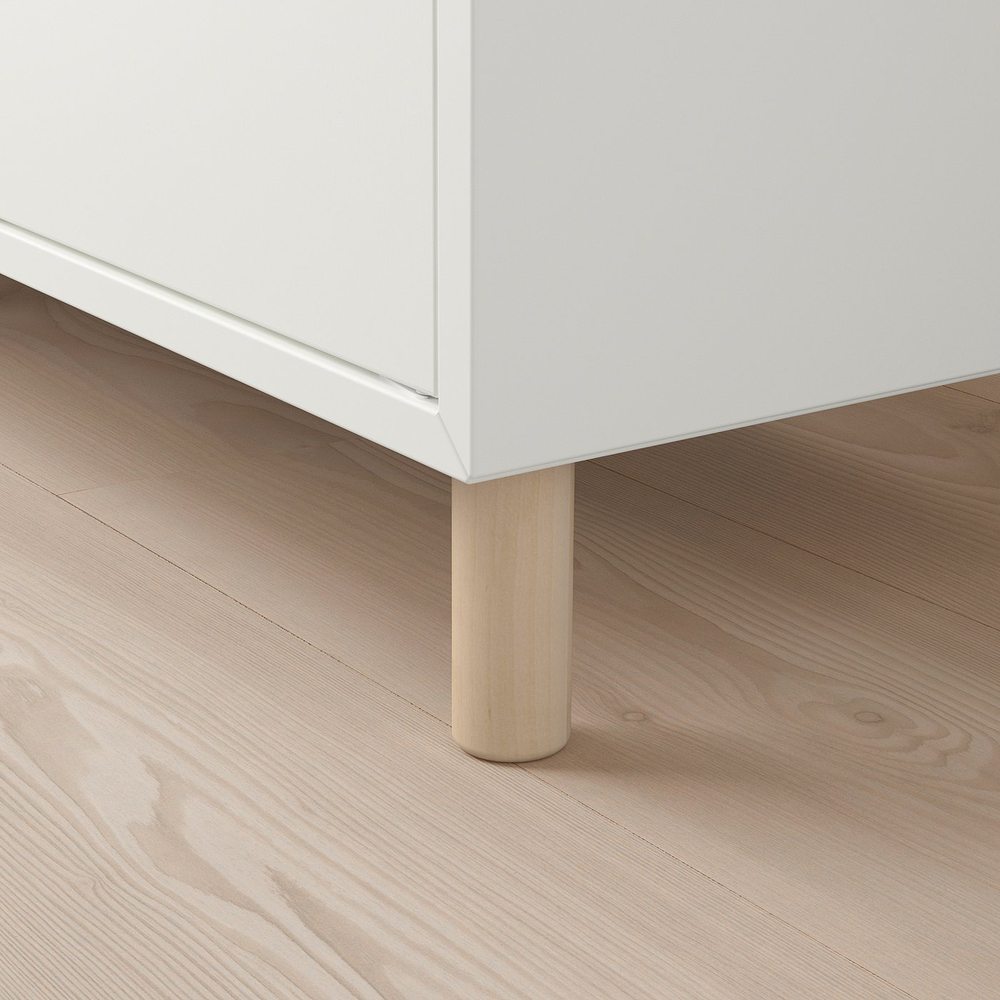 IKEA EKET  (ИКЕА ЕКЕТ)  -  Комбинация шкафов на ножках - белый/дерево 35x35x80 см