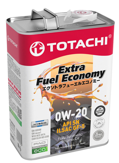 Totachi Extra Fuel SN   0W20  синтетика  4л Масло моторное