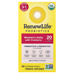 Renew Life, ежедневная добавка для женщин с клюквой, 60 вегетарианских капсул