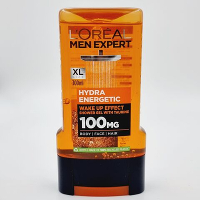 Гель для душа мужской с таурином, Men Expert Hydra Energetic, 300 мл (Франция)