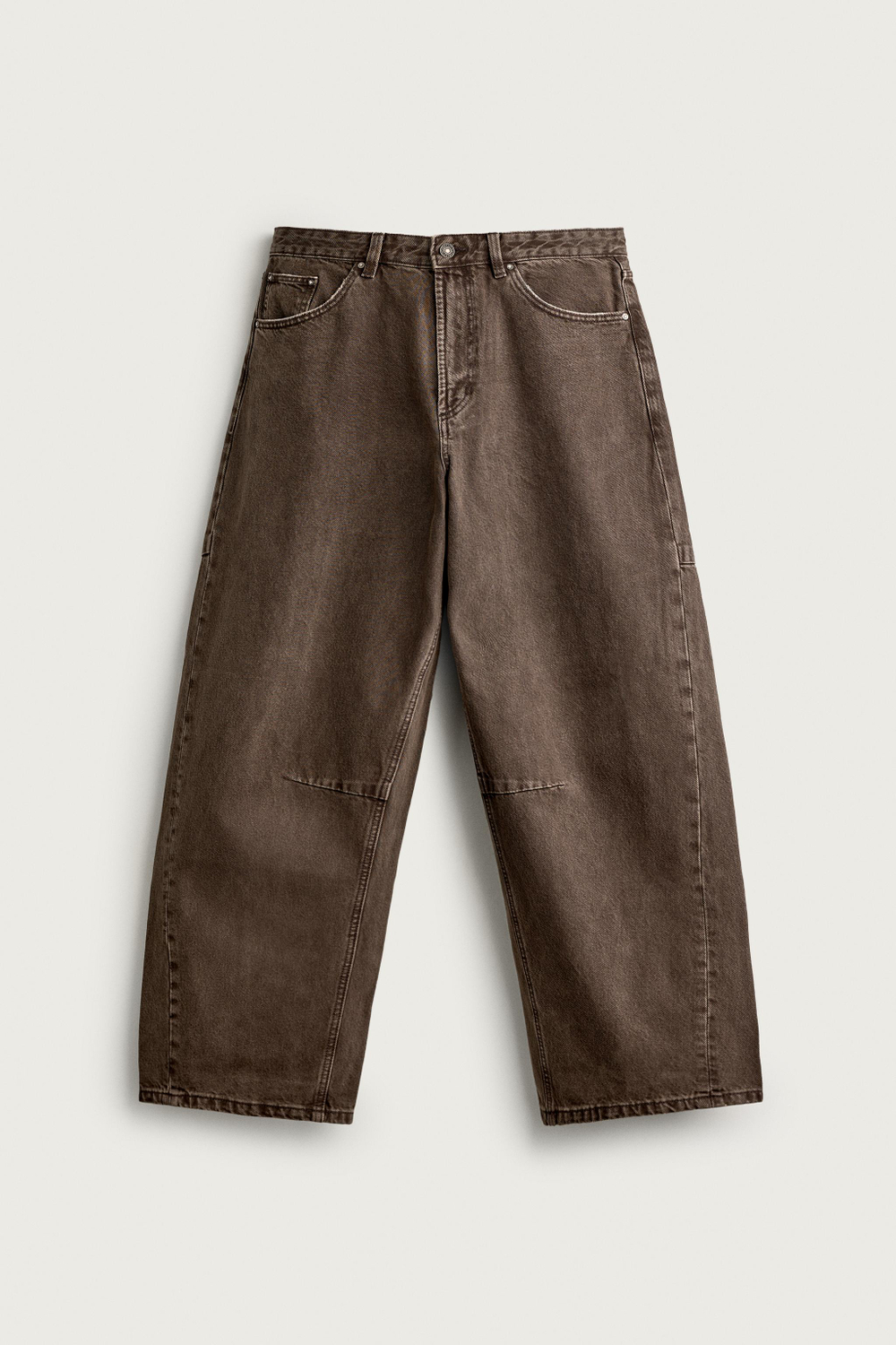 БРЮКИ BARREL FIT НА КУЛИСКЕ — ZARA