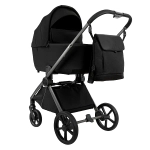 Коляска 2 в 1 Pituso Teffy, Caviar Black шасси Graphite