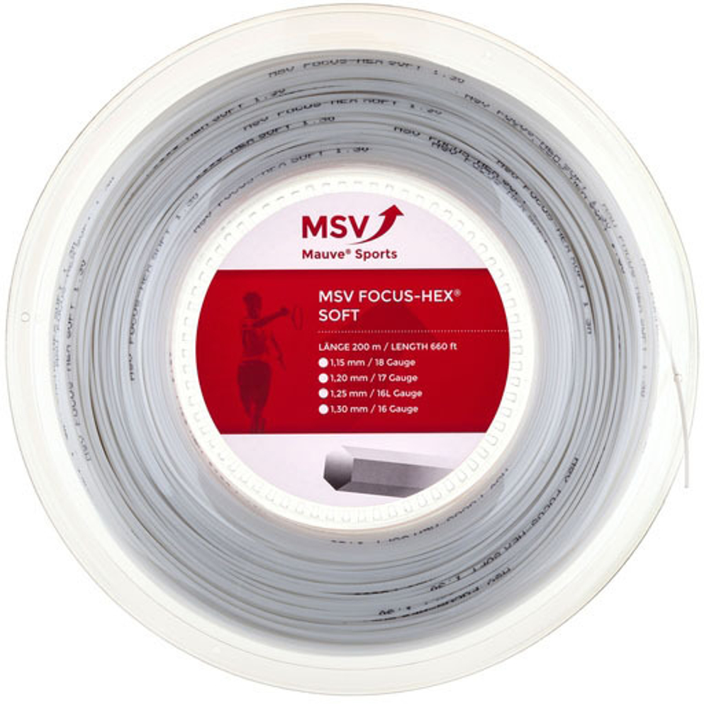 Теннисные струны MSV Focus Hex Soft (200 m) - white