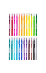 Фломастеры 24цв. Deli Color Emotion кисть, смываемые, пластиковый пенал EC10324