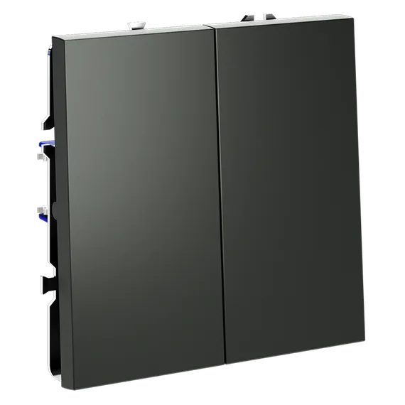 Выключатель двухклавишный Voltum S70 Титан VLS020106