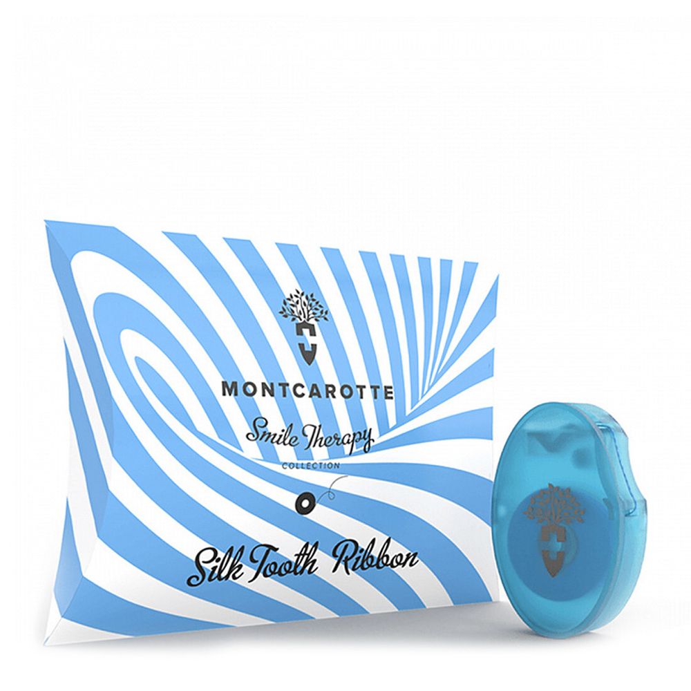 Montcarotte light blue silk tooth ribbon smile therapy collection 10m MC305 шелковая лента для зубов цвет светло голубой Montcarotte light blue silk tooth ribbon smile therapy collection 10m MC305 шелковая лента для зубов цвет светло голубой