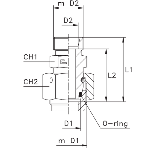 Соединение PNF DS25 М42х2 (корпус)