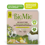 Bio-Mio All-In-One 30 шт.Табл. д/посудом. машины эколог. с эфирными маслами бергамота и юдзу