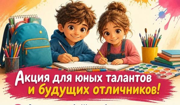 Акция для юных талантов и будущих отличников!