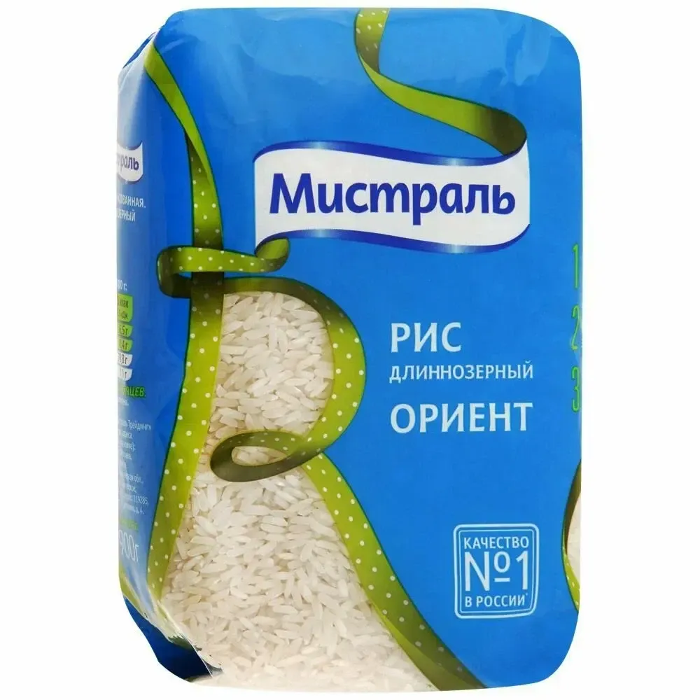 Рис Мистраль Ориент длиннозерн 900г, шт