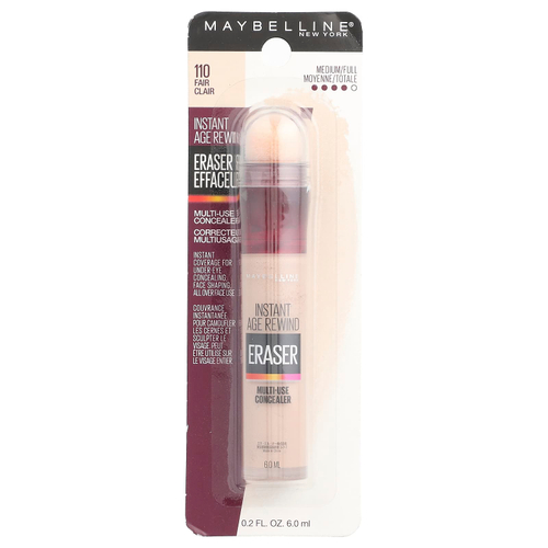 Maybelline, Instant Age Rewind, Eraser, универсальный консилер, оттенок 110 Fair, 6 мл (0,2 жидк. унции)