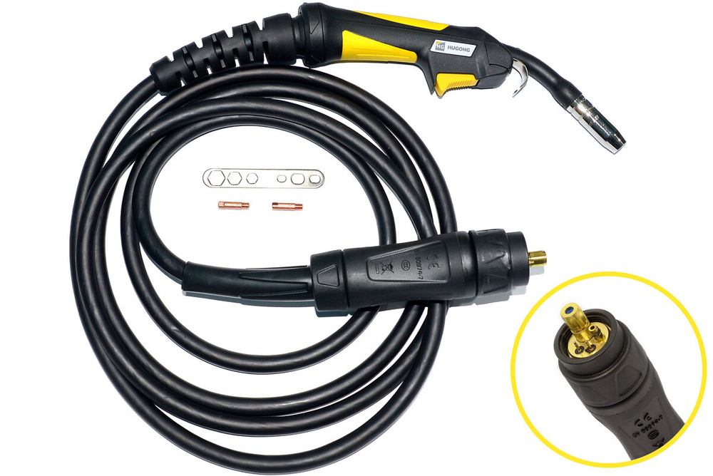 Горелка сварочная с газовым охлаждением HUGONG MIG/MAG HG15-180А-3м. / MIG Torch HG15-3m.
