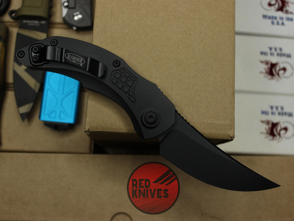 Нож Microtech BLACK Brachial-A 268A-1T - черная рукоять, черный клинок