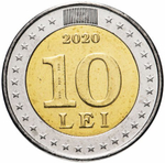 10 лей 2020 г. "30 лет Национальному флагу". Молдавия
