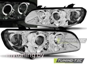 Передние фары chrome angel eyes для Opel Omega B