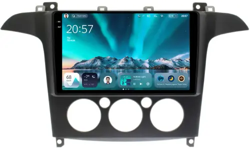 Магнитола для Ford S-Max, Galaxy 2 2006-2015 (кондиционер) - Teyes CC4 монитор 9.2" 2K QLED на Android 14, Быстрейшая, Snapdragon 680, DSP, CarPlay, 4G SIM-слот