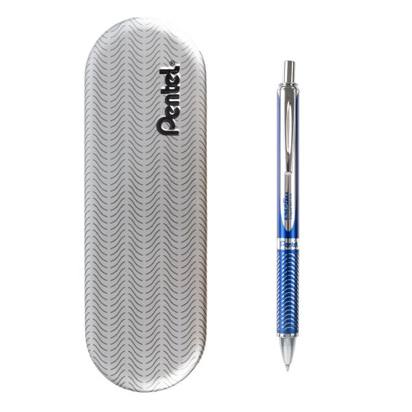 Ручка гелевая Energel Metal ⌀0.7 мм, TB цвет чернил: синий, Pentel BL407CC TB