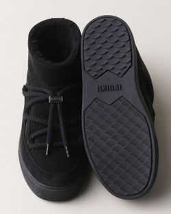 Замшевые полусапоги INUIKII Sneaker Classic Low Black на меху