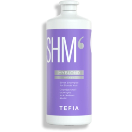Серебристый шампунь для светлых волос Myblond Tefia Silver Shampoo for Blonde Hair, 1000 мл