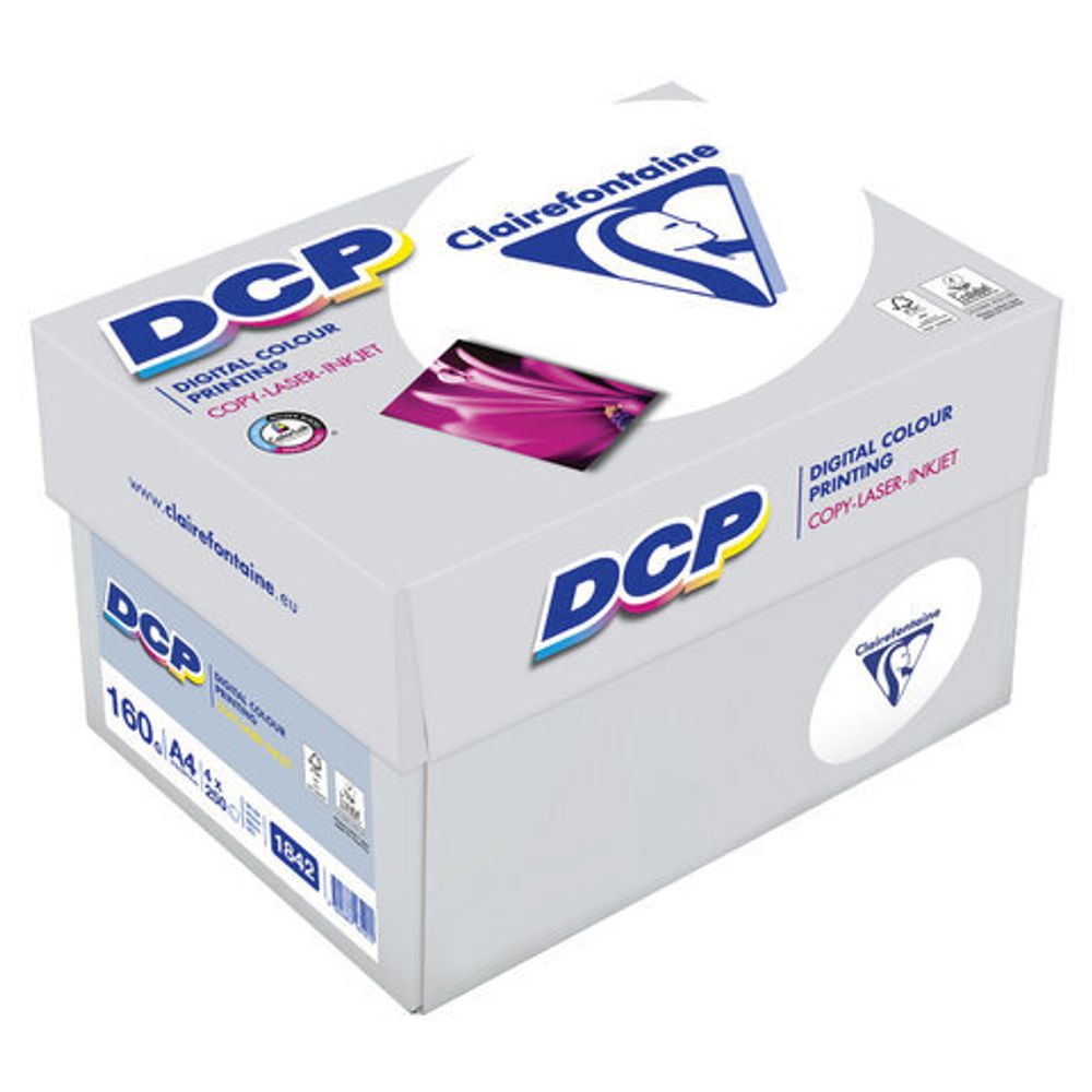 Бумага для лазерной и струйной печати А4, 160 г/м2, 250 л., марка А++, CLAIREFONTAINE, Франция, 170% CIE, 1842C